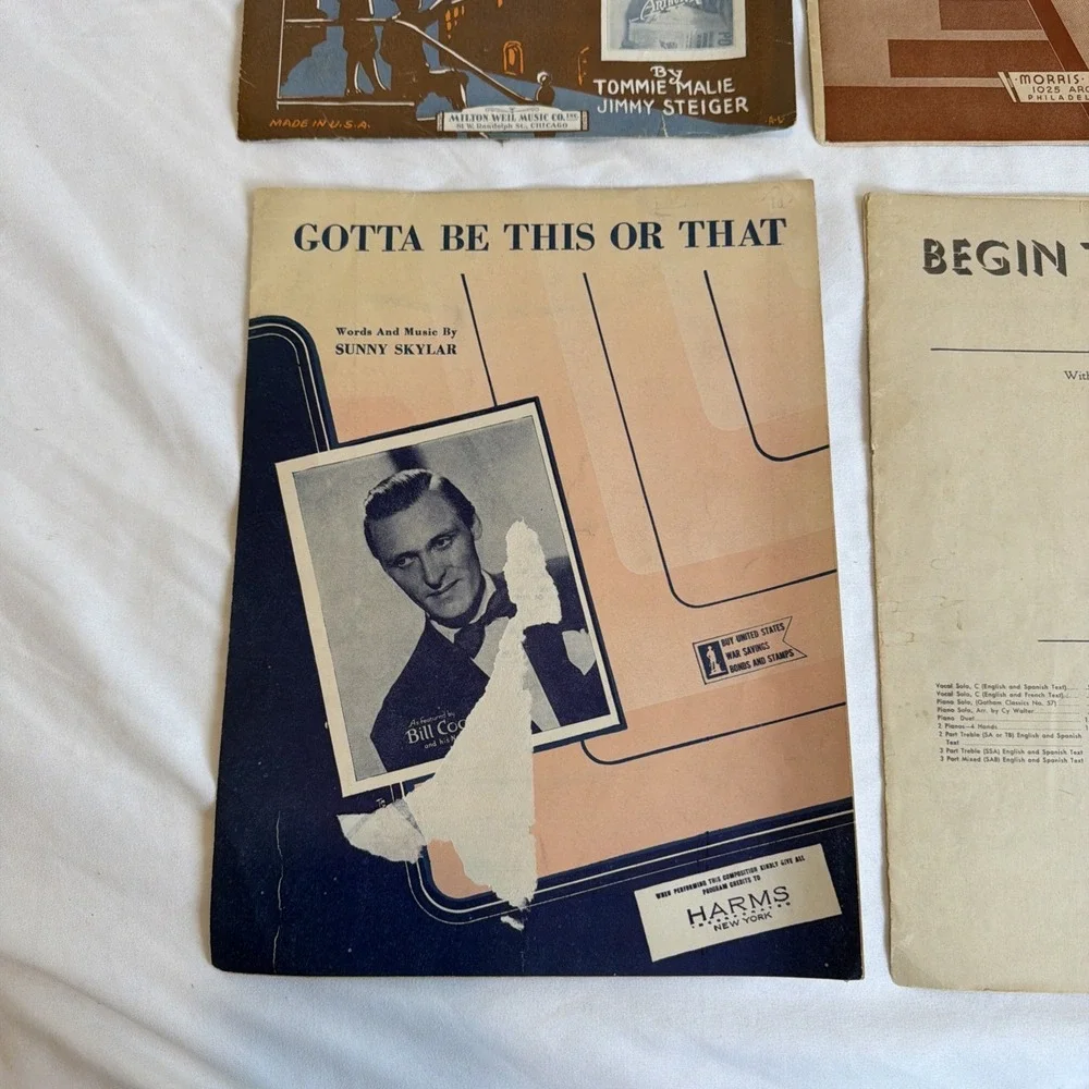 Vintage Lof 5 Piano Books Sheet Music Stars Are The Windows Of Heaven